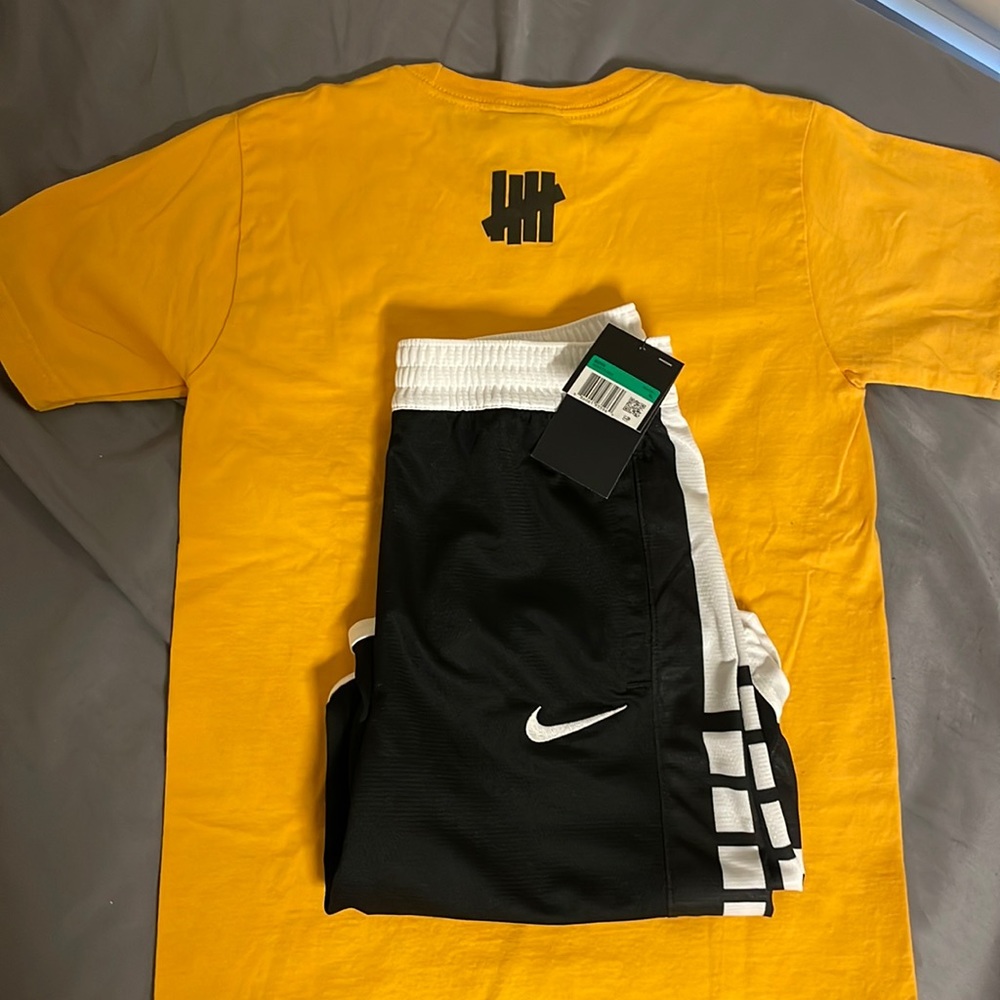 Nike shorts and undefeated tee bundle